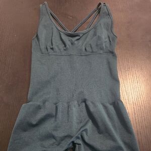 Teal Sleeveless Jumpsuit